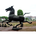 Escultura de acero inoxidable Escultura de arte de caballo para jardín / al aire libre